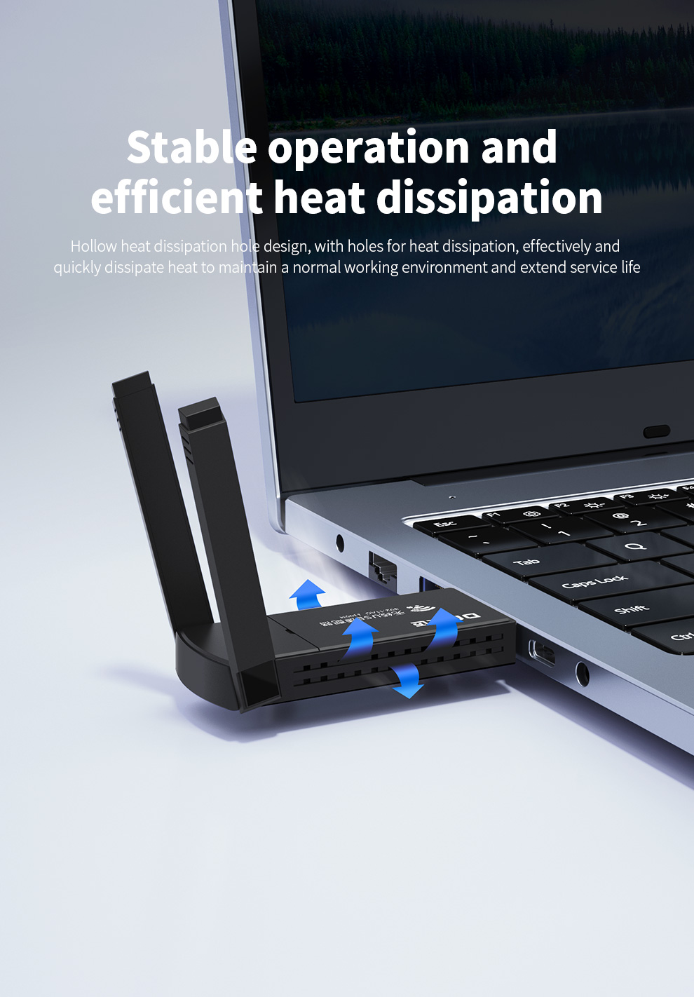 DrPhone TurboLink - 1300Mbps - 5Ghz WiFi Adapter Dongle - Draadloos en Supersnel WiFi - Afbeelding 12