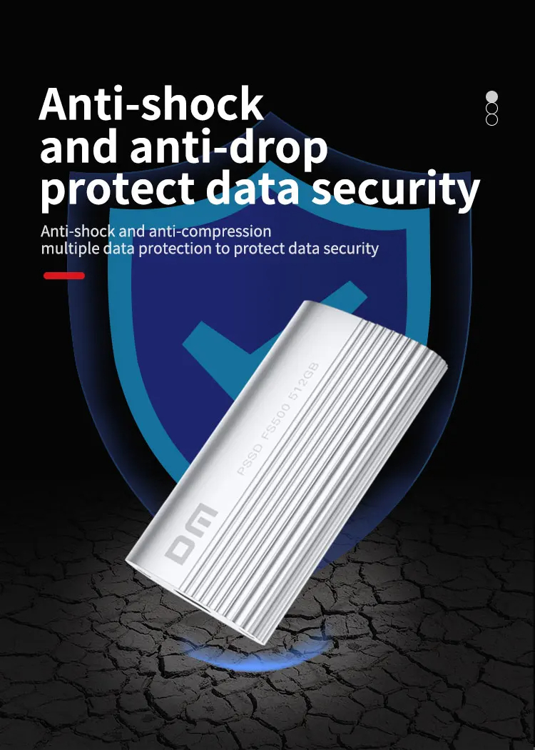 LUXWALLET FS5 Externe SSD 1TB - Externe Draagbare Harde Schijf – HDD – Ultrasnelle Gegevensoverdracht - Zilver - Afbeelding 9