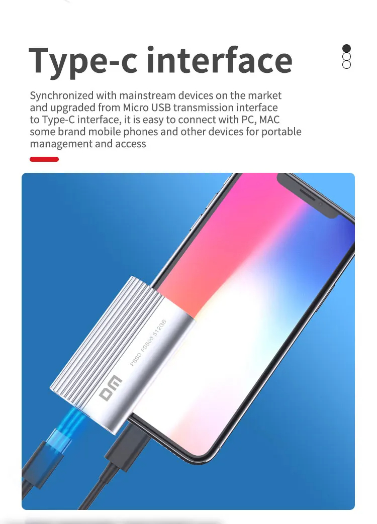 LUXWALLET FS5 Externe SSD 1TB - Externe Draagbare Harde Schijf – HDD – Ultrasnelle Gegevensoverdracht - Zilver - Afbeelding 10