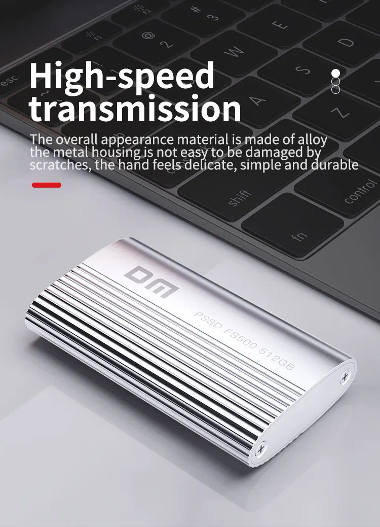 LUXWALLET FS5 Externe SSD 1TB - Externe Draagbare Harde Schijf – HDD – Ultrasnelle Gegevensoverdracht - Zilver - Afbeelding 12