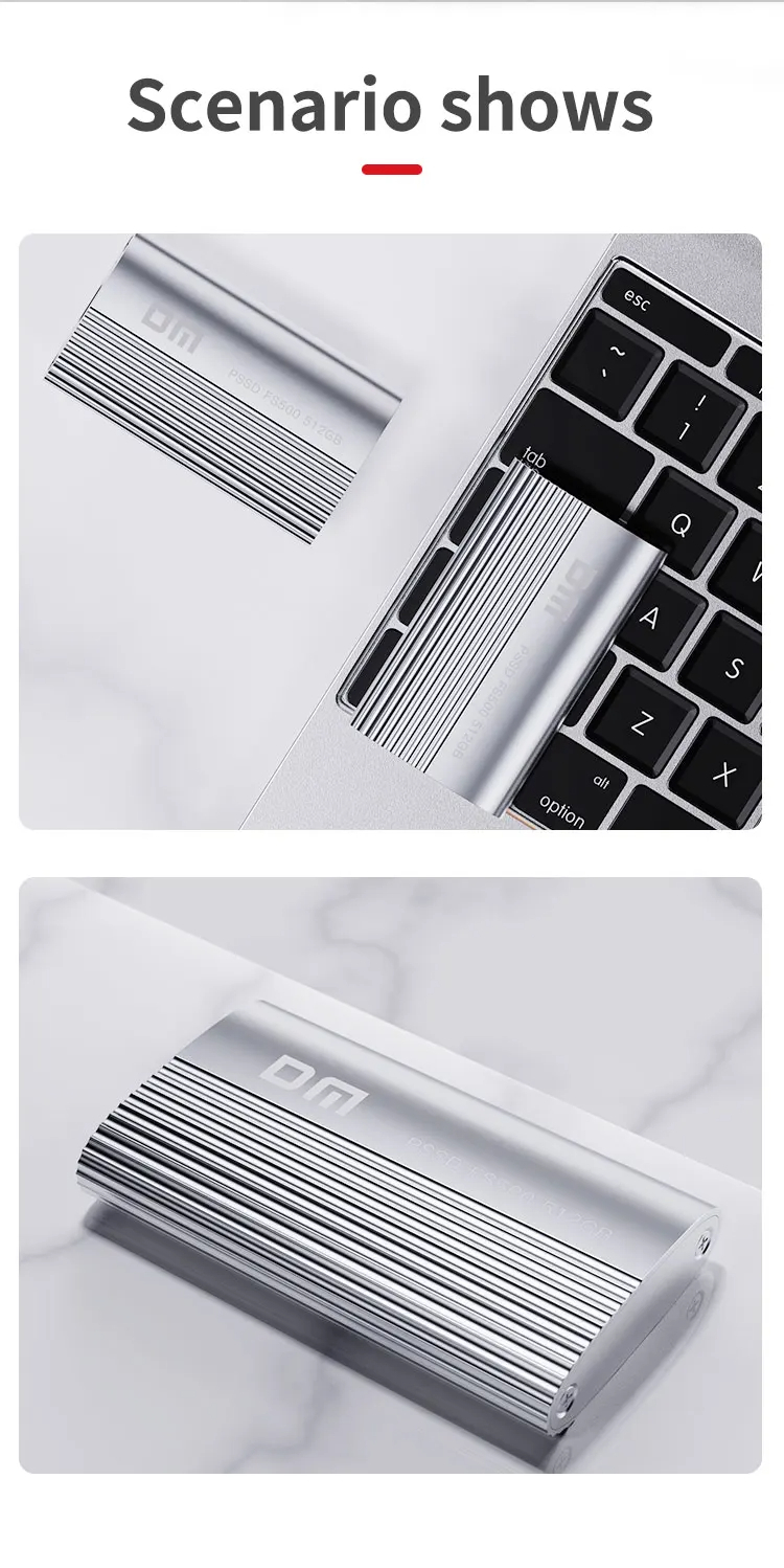 LUXWALLET FS5 Externe SSD 1TB - Externe Draagbare Harde Schijf – HDD – Ultrasnelle Gegevensoverdracht - Zilver - Afbeelding 15