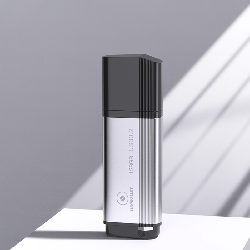 LUXWALLET SpeedByte – USB 3.2 Flashdrive – 128GB – OTG – USB-Stick – Stootbestendig Design – Leessnelheid tot 100 Mbps – Snelle Overdracht – Zwart/Zilver - Afbeelding 5