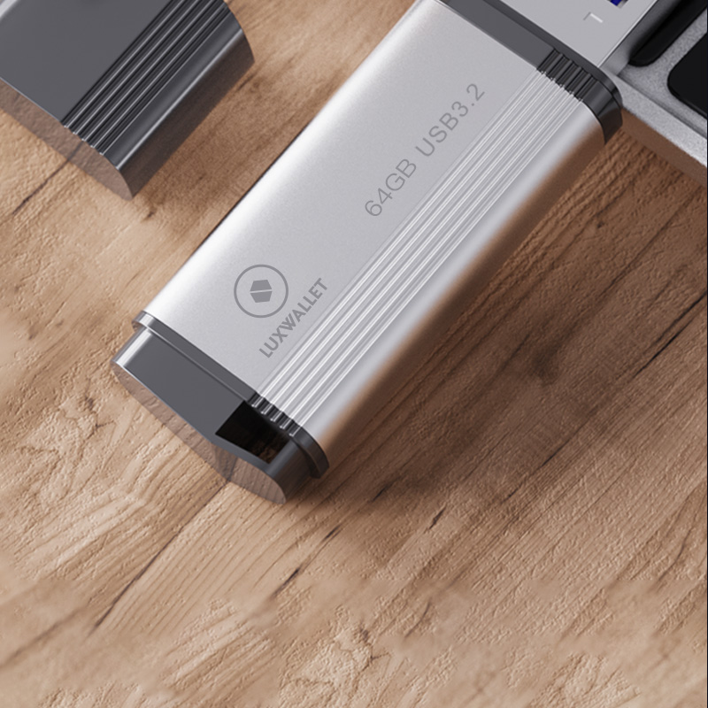 LUXWALLET SpeedByte – USB 3.2 Flashdrive – 64GB – OTG – USB-Stick – Stootbestendig Design – Leessnelheid tot 100 Mbps – Snelle Overdracht – Zwart/Zilver - Afbeelding 7