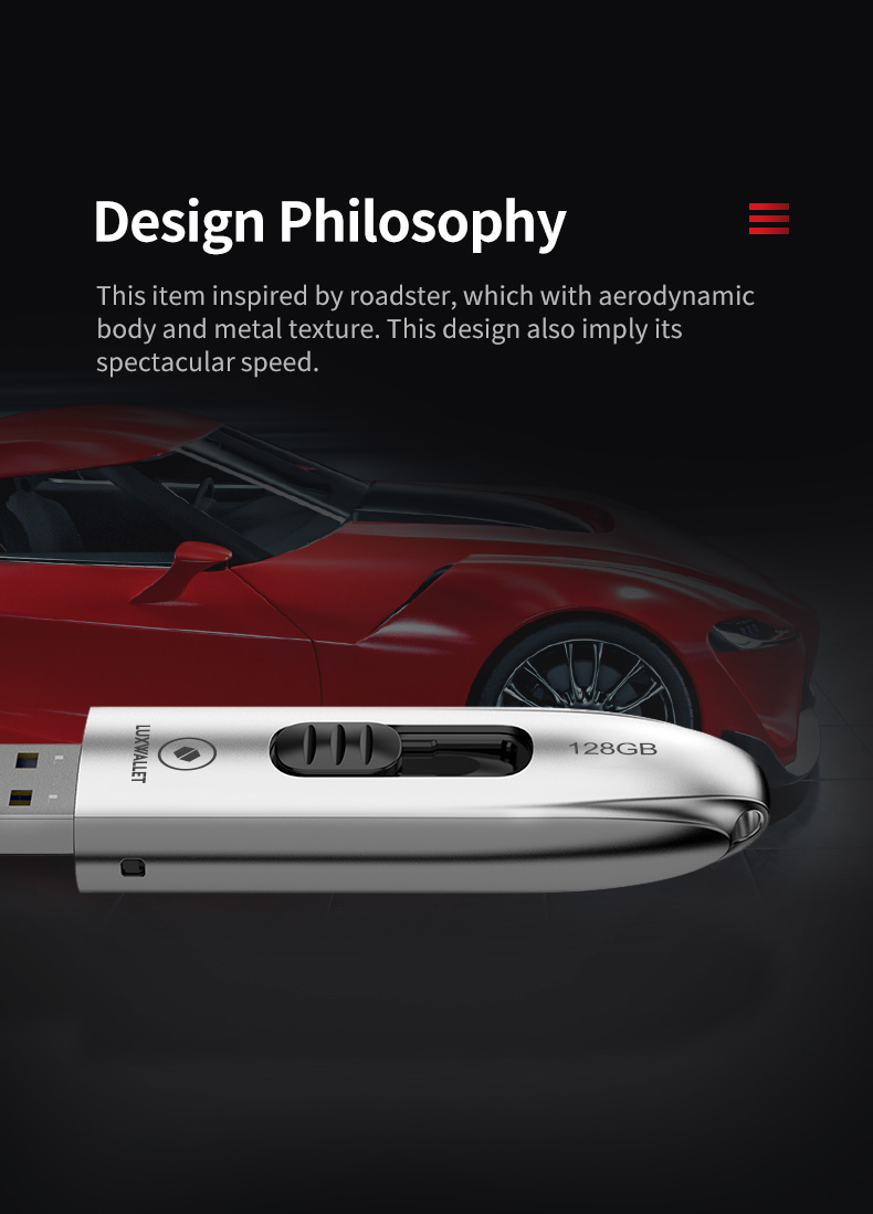 LUXWALLET DataPulse – USB 3.1 Flashdrive - Uitschuifbaar Ontwerp - Ingebouwde Beveiliging – Metalen Behuizing – USB Stick – OTG – 128GB –Zilver - Afbeelding 12