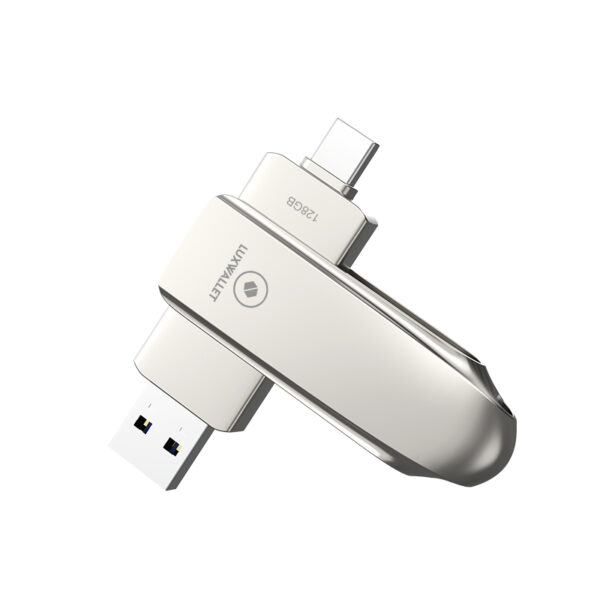 Flashdrive Wallet LUXWALLET FlashGuard – USB 3.2 Naar USB-C 3.1 Flashdrive - Ingebouwde ...