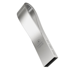 LUXWALLET SonicSwift – USB 2.0 Flashdrive – Metalen Behuizing – Stijlvol Design - USB Stick – OTG – 128GB – Zilver