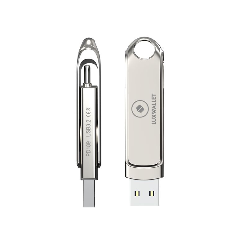LUXWALLET SwiftSync – USB 3.2 Naar USB-C 3.1 Flashdrive - 90° Rotatie – Ingebouwde Beveiliging – USB Stick – OTG – 128GB – Zilver - Afbeelding 9