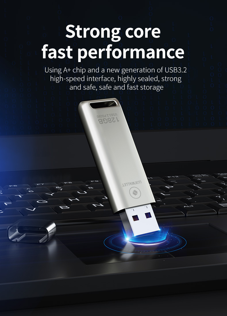 LUXWALLET FlashBlaze – USB 3.2 Flashdrive – 128GB – OTG – USB-Stick - Stootbestendig Design – Leessnelheid tot 110 Mbps – Snelle Overdracht - Zilver - Afbeelding 14