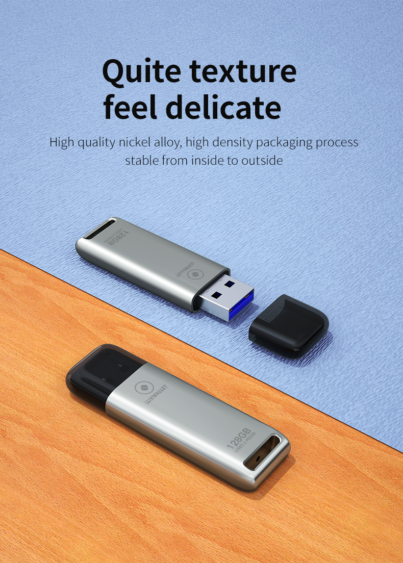 LUXWALLET FlashBlaze – USB 3.2 Flashdrive – 128GB – OTG – USB-Stick - Stootbestendig Design – Leessnelheid tot 110 Mbps – Snelle Overdracht - Zilver - Afbeelding 18