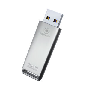 LUXWALLET FlashBlaze – USB 3.2 Flashdrive – 512GB – OTG – USB-Stick - Stootbestendig Design – Leessnelheid tot 110 Mbps – Snelle Overdracht – Zilver