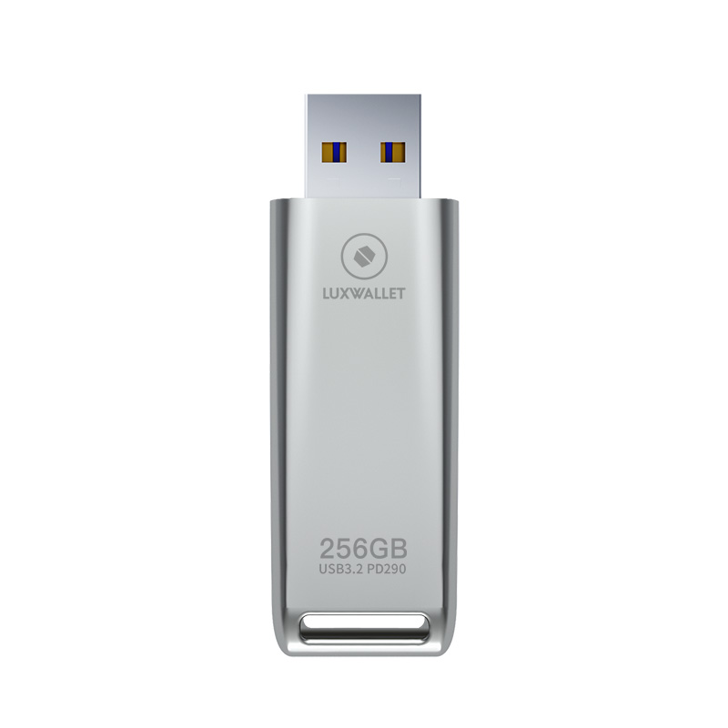 LUXWALLET FlashBlaze – USB 3.2 Flashdrive – 256GB – OTG – USB-Stick - Stootbestendig Design – Leessnelheid tot 110 Mbps – Snelle Overdracht – Zilver - Afbeelding 2