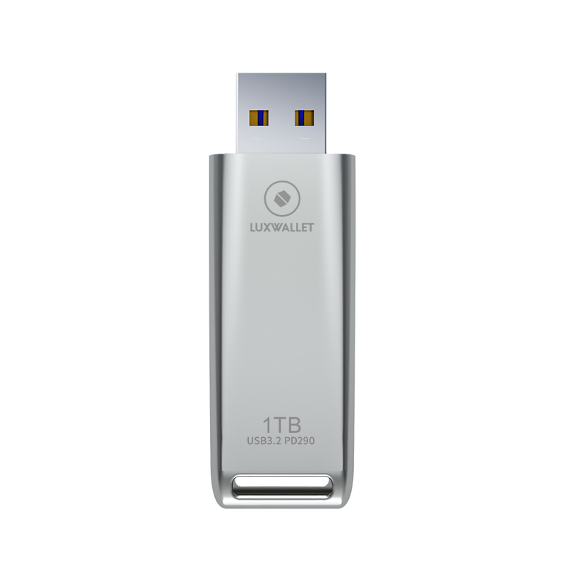 LUXWALLET FlashBlaze – USB 3.2 Flashdrive – 1TB – OTG – USB-Stick - Stootbestendig Design – Leessnelheid tot 110 Mbps – Snelle Overdracht – Zilver - Afbeelding 4