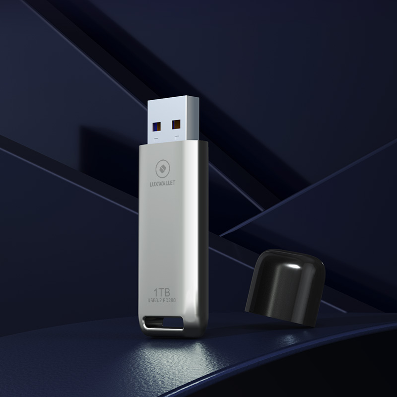 LUXWALLET FlashBlaze – USB 3.2 Flashdrive – 1TB – OTG – USB-Stick - Stootbestendig Design – Leessnelheid tot 110 Mbps – Snelle Overdracht – Zilver - Afbeelding 5