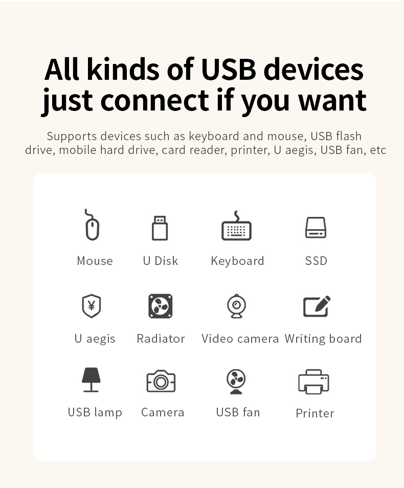 LUXWALLET PowerHub Pro - 7-in-1 USB Hub - USB 2.0 - USB-Aansluiting - Aan/Uit schakelaar - Splitter - LED Indicatie - Zwart - Afbeelding 11