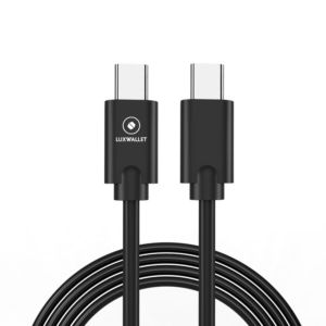 LUXWALLET SwiftCharge Elite - USB C naar USB C - Type C Kabel - Zwart