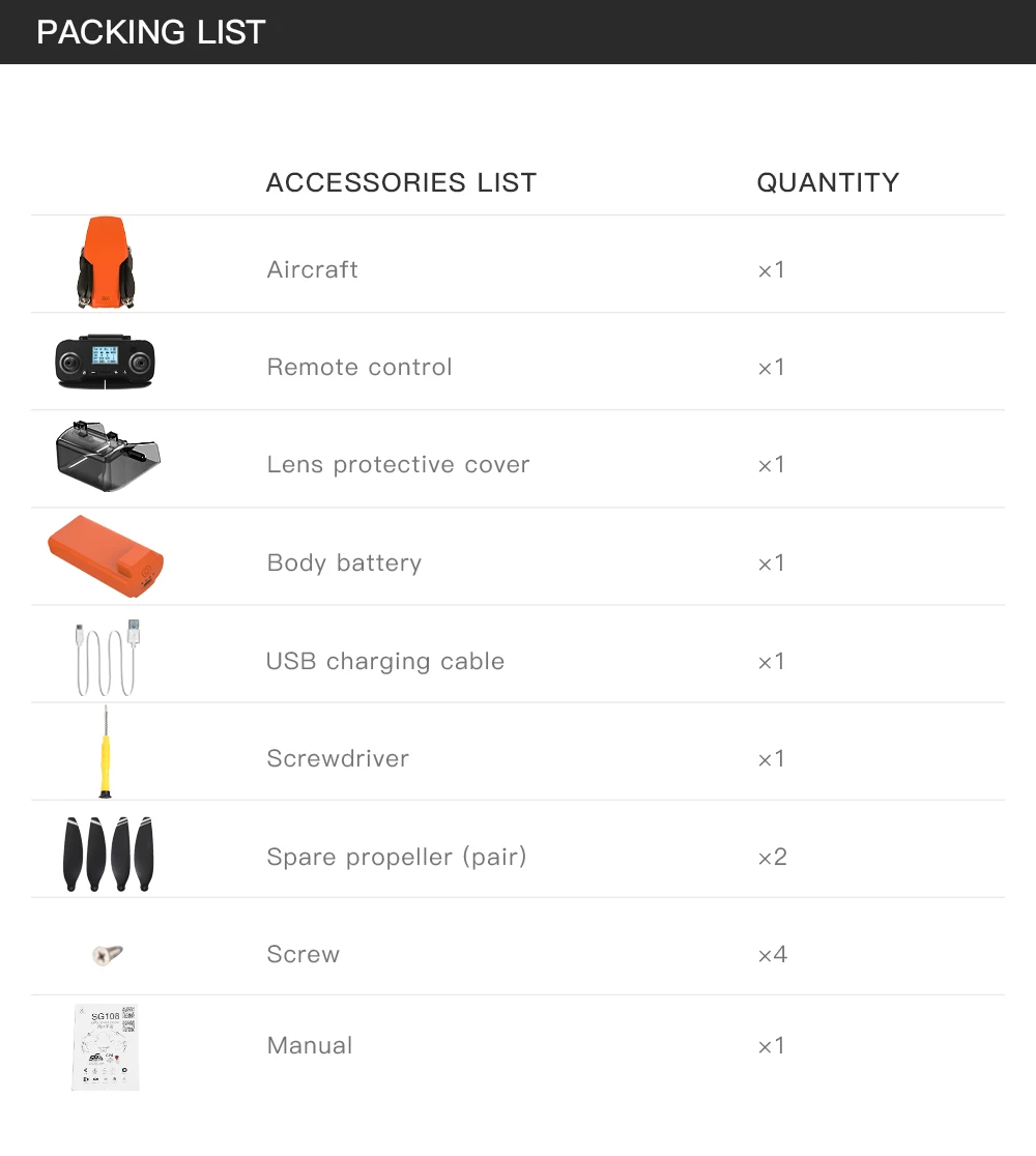 LUXWALLET SkyVortex - 5 Ghz WiFi GPS Drone - 2 Axis Gimbal Drone – Return To Home – 50x Zoom – 1000M Afstand - Smart Follow & Bedienen met Handgebaren - Oranje - Afbeelding 22