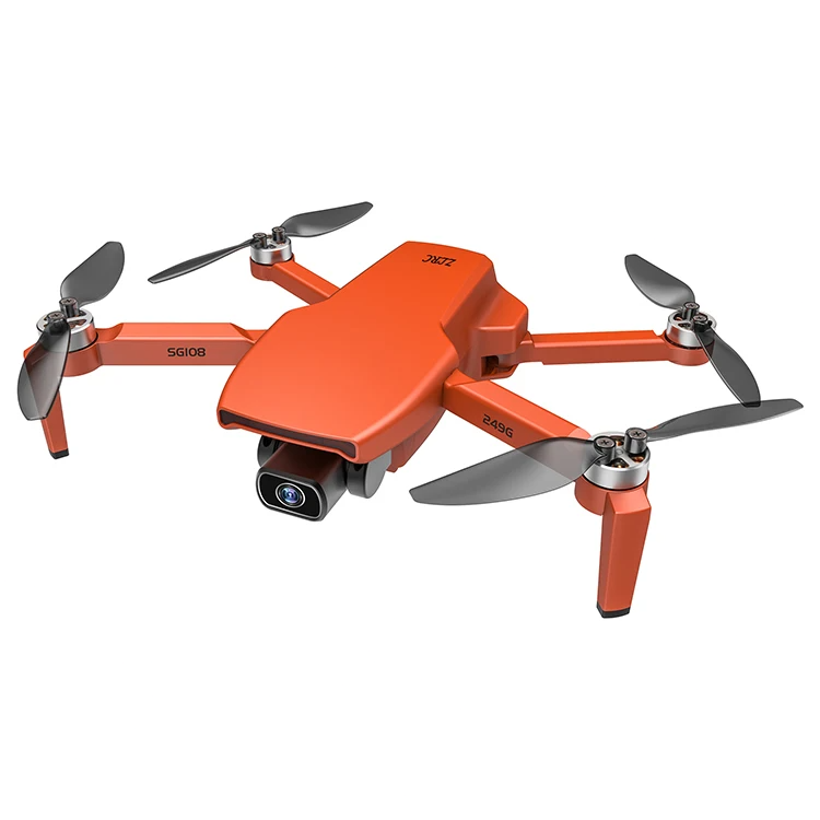LUXWALLET SkyVortex - 5 Ghz WiFi GPS Drone - 2 Axis Gimbal Drone – Return To Home – 50x Zoom – 1000M Afstand - Smart Follow & Bedienen met Handgebaren - Oranje