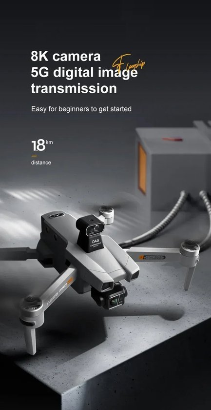 LUXWALLET Skyline4 Drone – 4K Camera – 3-Assige Gimbal – 360° Laser Obstakel Detectie – GPS Return-to-Home – 56 Min Vluchtduur – 8KM Bereik - Afbeelding 8