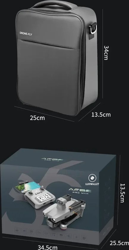 LUXWALLET Skyline4 Drone – 4K Camera – 3-Assige Gimbal – 360° Laser Obstakel Detectie – GPS Return-to-Home – 56 Min Vluchtduur – 8KM Bereik - Afbeelding 7