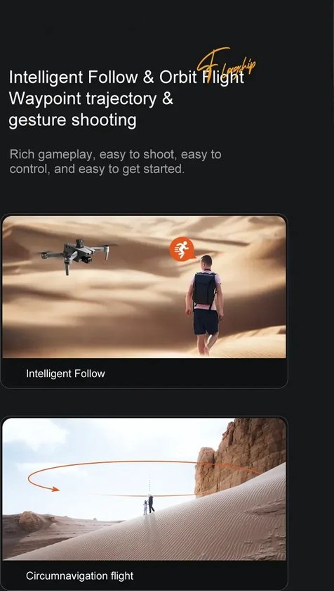 LUXWALLET Skyline4 Drone – 4K Camera – 3-Assige Gimbal – 360° Laser Obstakel Detectie – GPS Return-to-Home – 56 Min Vluchtduur – 8KM Bereik - Afbeelding 17