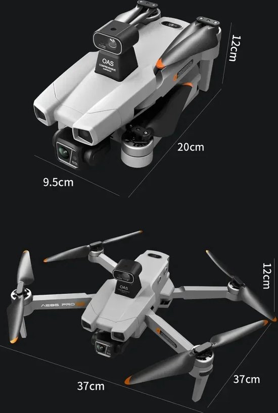 LUXWALLET Skyline4 Drone – 4K Camera – 3-Assige Gimbal – 360° Laser Obstakel Detectie – GPS Return-to-Home – 56 Min Vluchtduur – 8KM Bereik - Afbeelding 6