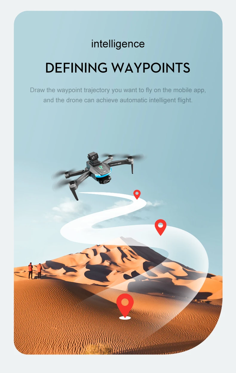 LUXWALLET SkyBlitz – 5G GPS Drone – Laser Obstacle Avoidance – Return To Home – Volg Mij Modus – Gebaren Foto – Multi Vluchtmodus – 50x Zoom - Zwart - Afbeelding 9