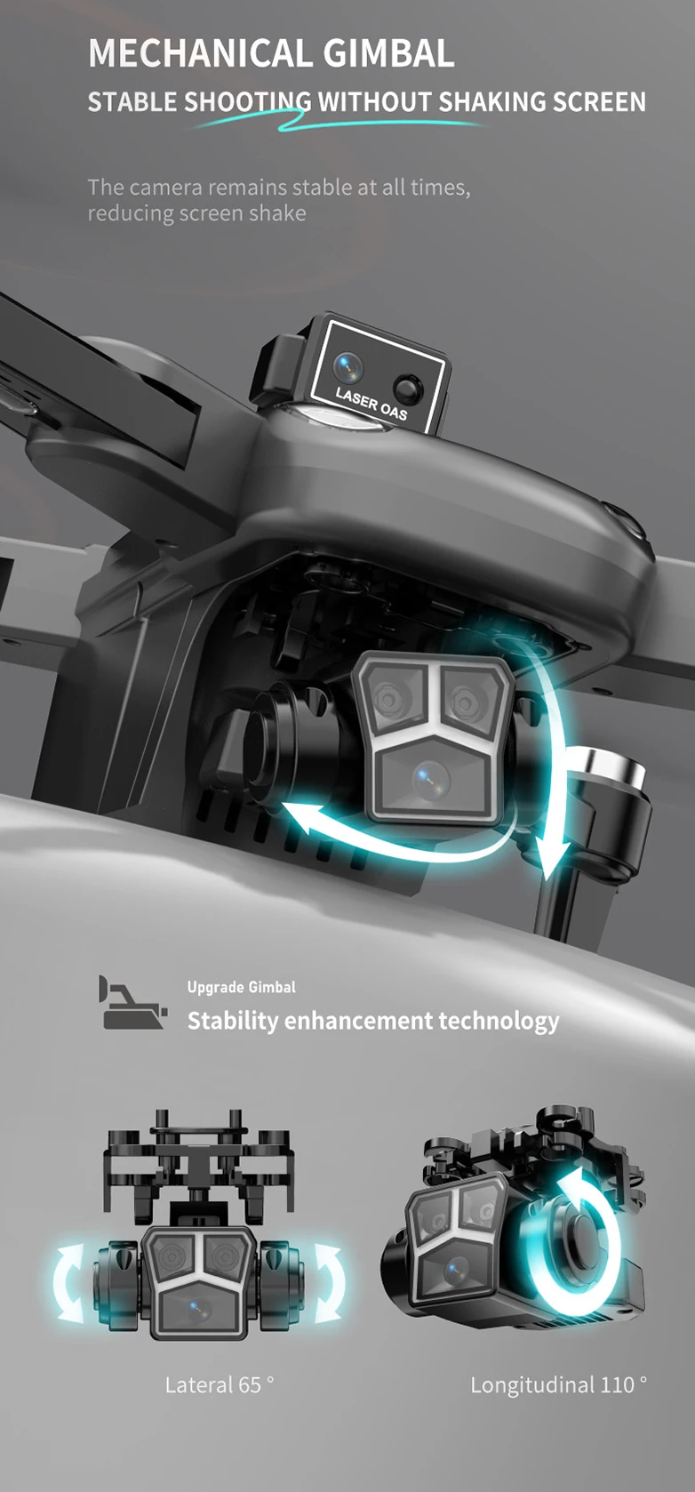 LUXWALLET Libra Hover – Drone Met Laser Obstacle Avoidance – Return To Home – Volg Mij Modus – Ingebouwde Gimbal – EIS Stabilisatie – Mobiele App – Traject Vlucht - Afbeelding 3