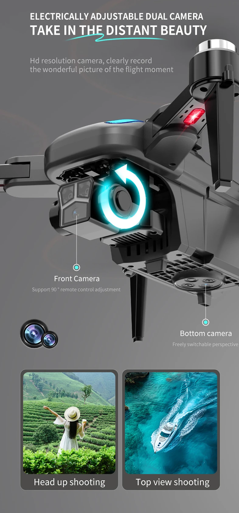 LUXWALLET Libra Hover – Drone Met Laser Obstacle Avoidance – Return To Home – Volg Mij Modus – Ingebouwde Gimbal – EIS Stabilisatie – Mobiele App – Traject Vlucht - Afbeelding 6