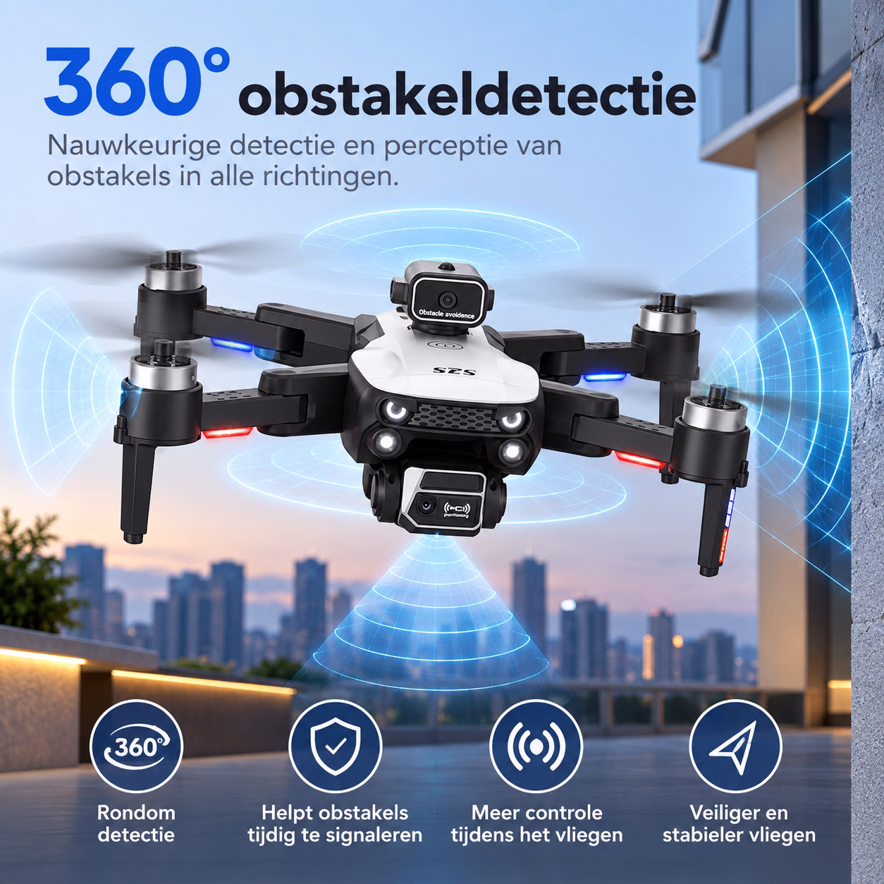 LUXWALLET Libra Spectra2 Drone met Camera – C0 174g – 360° Obstakeldetectie – 25 Min Vliegtijd – Smart Follow – Wit - Afbeelding 3