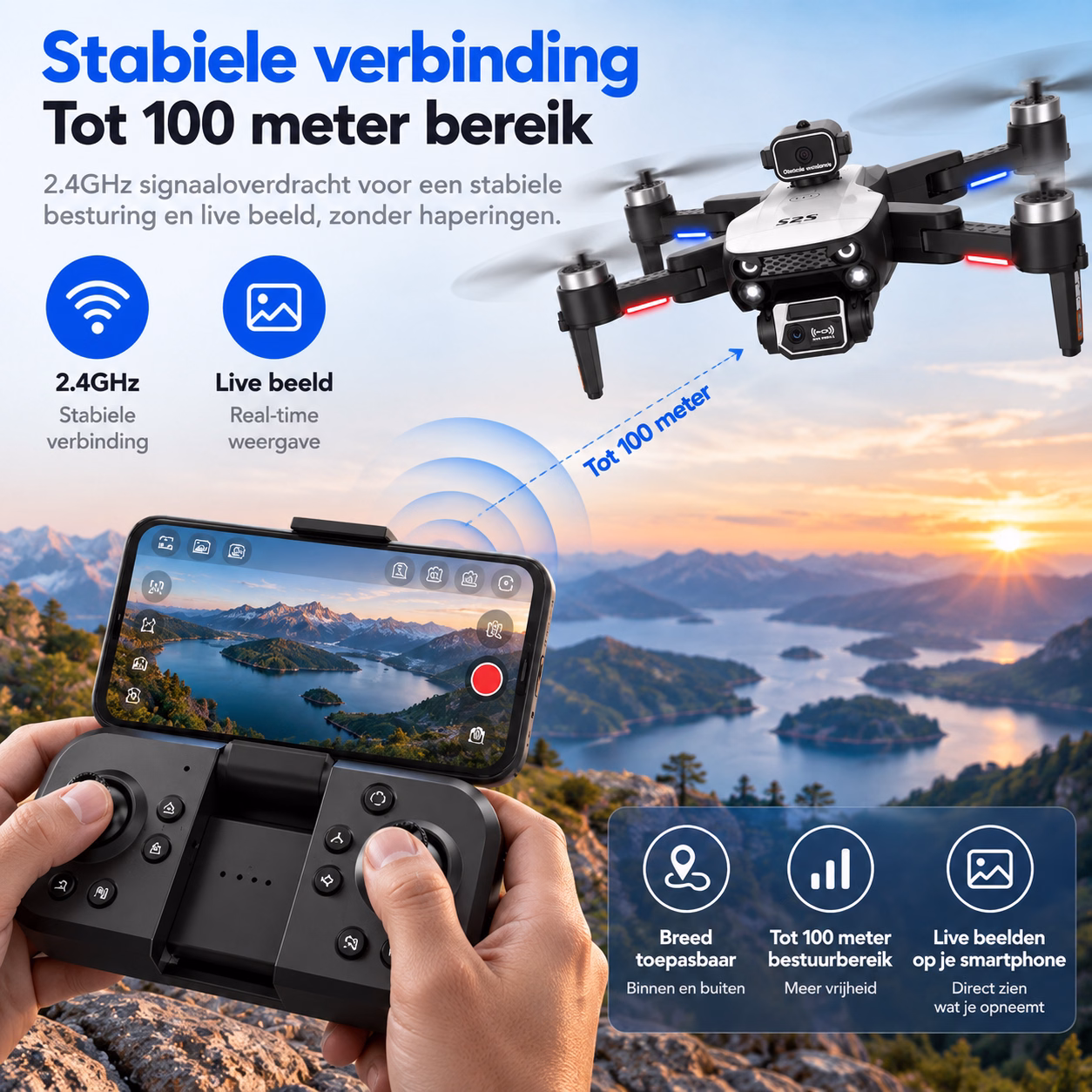LUXWALLET Libra Spectra2 Drone met Camera – C0 174g – 360° Obstakeldetectie – 25 Min Vliegtijd – Smart Follow – Wit - Afbeelding 6