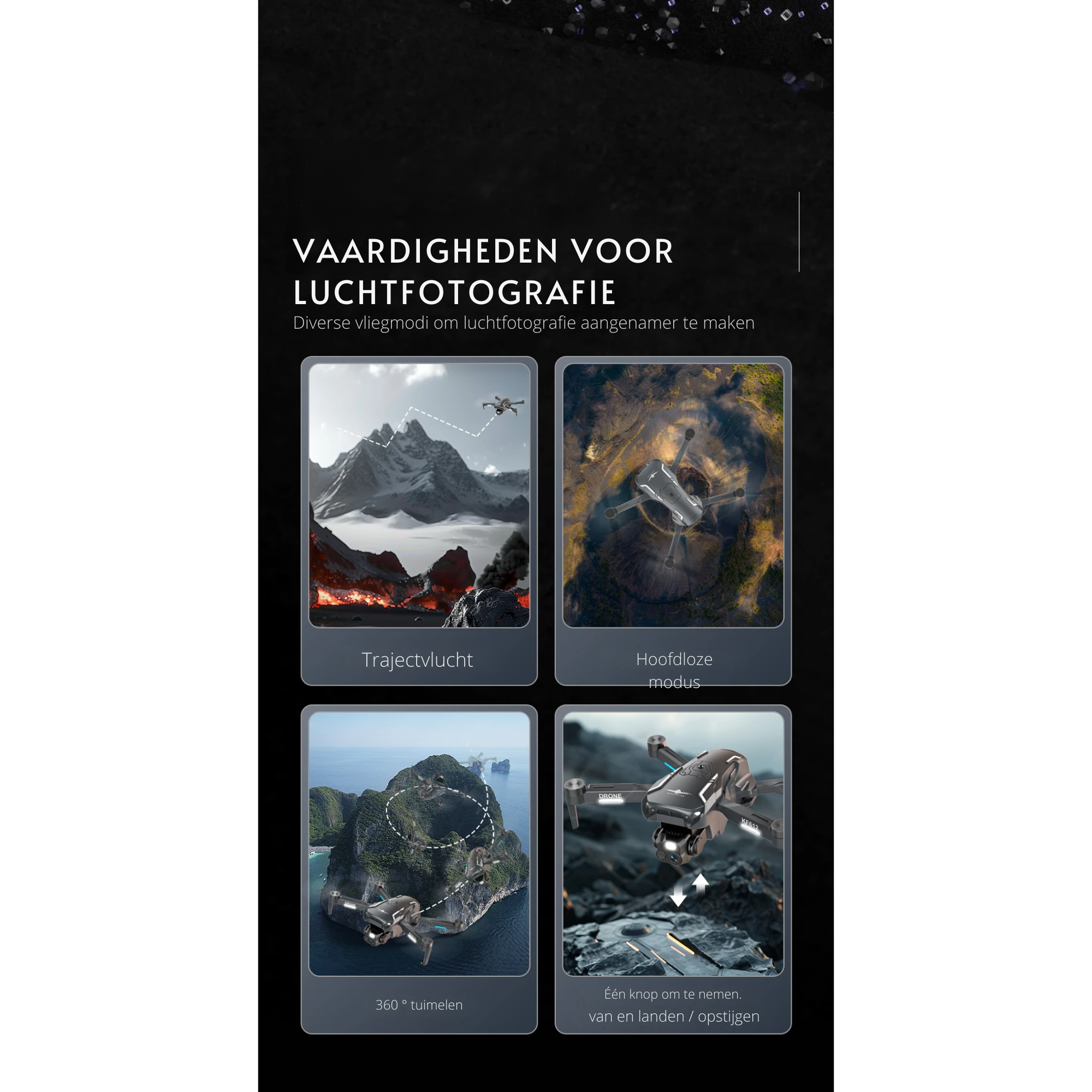 LUXWALLET Libra Spectra – Drone Met Laser Obstakel Ontwijking - Dual-camera Systeem – Optische Vlieg Positionering – Stijgen En Landen Met Een Knop – Headless Modus - Afbeelding 9