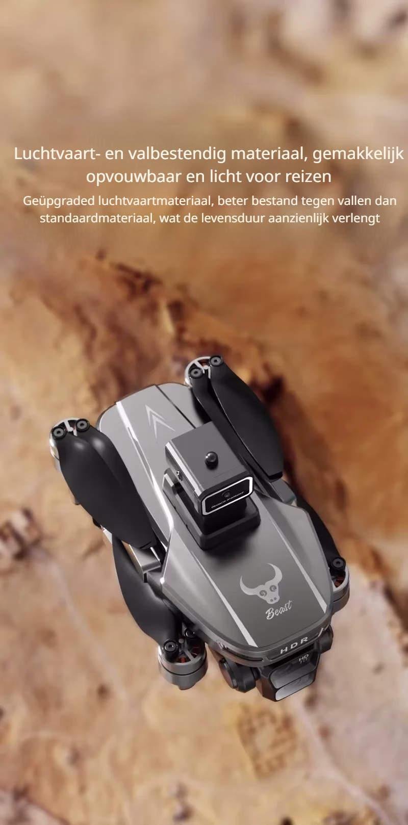 LUXWALLET AeroBeast - GPS Drone HD Dubbele Camera – Obstakeldetectie - Controller ingebouwd scherm - 64GB Max + 2x Accu - Afbeelding 18