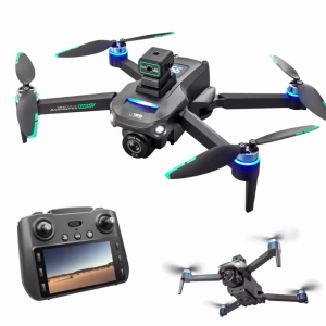 LUXWALLET Libra Scout-Droid GPS Drone – 5G Controller met Scherm – Dual Camera EIS – Lazer Obstakel Ontwijking – Terugkeren Naar Huis – Mobiele App – 50x Zoom – Borstelloze Motoren – Hoogte Vasthouden – Optische Vlieg Systeem – Donker Grijs
