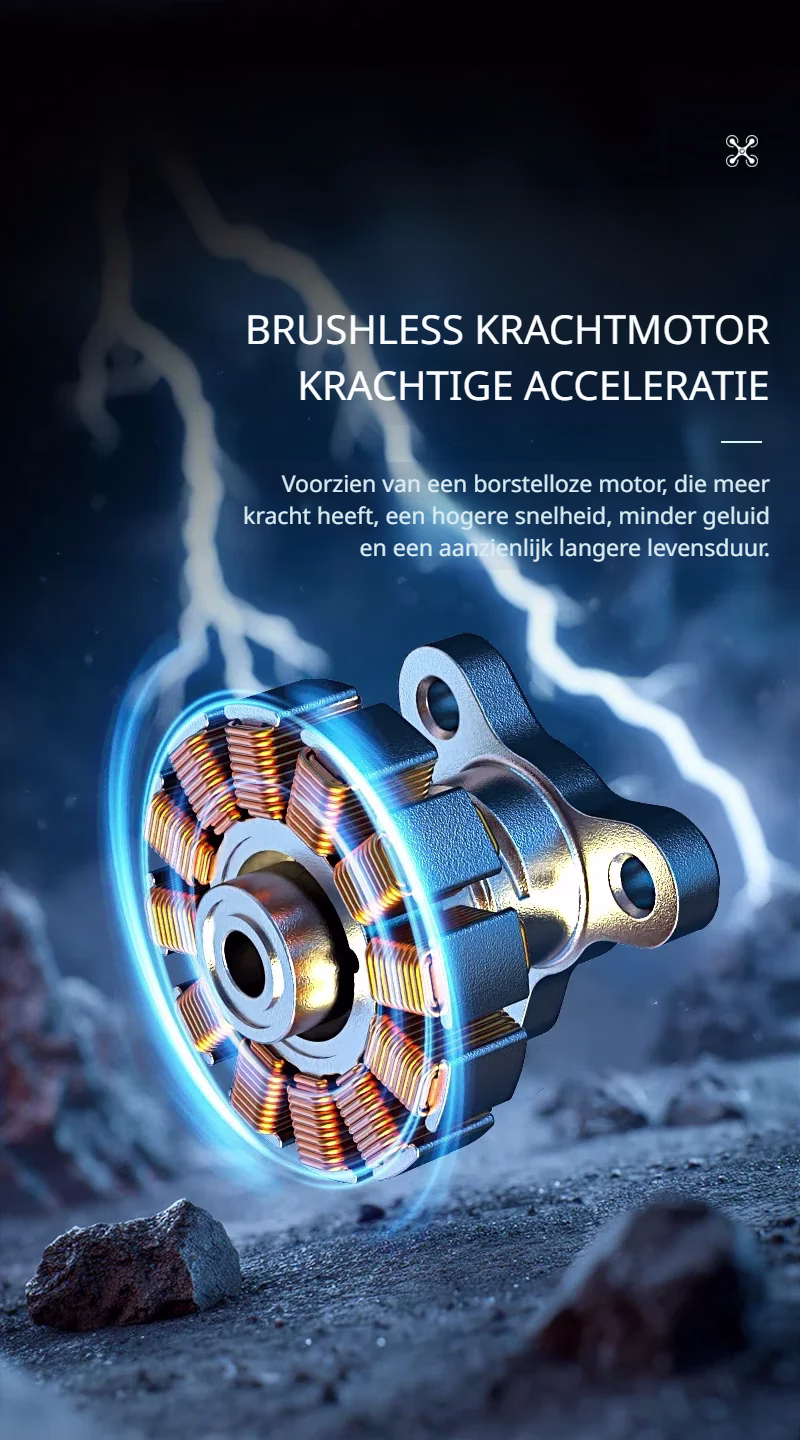 LUXWALLET TitanHawk 4K Drone – 3-Axis Mechanische Gimbal - 360° Laser Obstacle Avoidance - Dual GPS - Brushless Motoren - 50min Vliegtijd - 6000m Controller Range & Touchscreen Afstandsbediening 2 Batterijen – Donker Grijs - Afbeelding 17