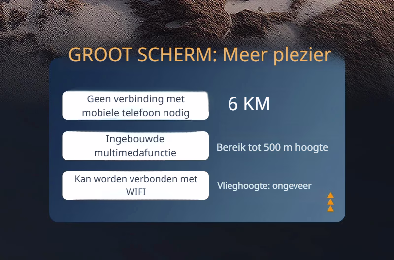 LUXWALLET TitanHawk 4K Drone – 3-Axis Mechanische Gimbal - 360° Laser Obstacle Avoidance - Dual GPS - Brushless Motoren - 50min Vliegtijd - 6000m Controller Range & Touchscreen Afstandsbediening 2 Batterijen – Donker Grijs - Afbeelding 6