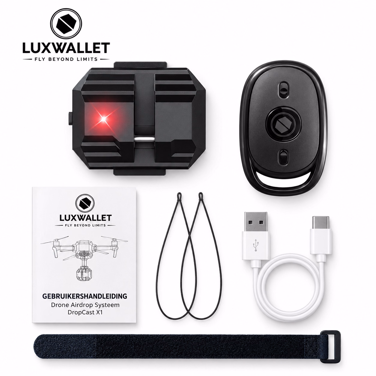LUXWALLET DropCast X1 – Universeel Drone Airdrop Systeem – 2.4G Afstandsbediening – USB Oplaadbaar – Diverse Drones - Afbeelding 7